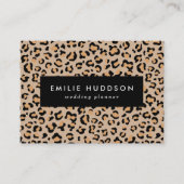 ヒョウ柄，ヒョウ柄の斑点，ヒョウ柄 名刺 (正面)