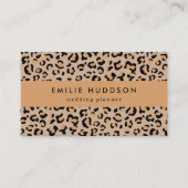 ヒョウ柄，ヒョウ柄の斑点，ヒョウ柄 名刺 (正面)