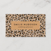 ヒョウ柄，ヒョウ柄の斑点，ヒョウ柄 名刺 (正面)