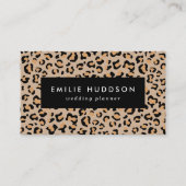 ヒョウ柄，ヒョウ柄の斑点，ヒョウ柄 名刺 (正面)