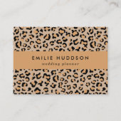 ヒョウ柄，ヒョウ柄の斑点，ヒョウ柄 名刺 (正面)