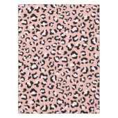 ヒョウ柄、ヒョウ柄の斑点、ピンクのヒョウ テーブルクロス (正面)