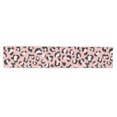 ヒョウ柄、ヒョウ柄の斑点、ピンクのヒョウ ミディアムテーブルランナー (横)