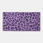 ヒョウ柄、ヒョウ柄の斑点、紫ヒョウ デスクマット (正面)