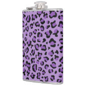 ヒョウ柄、ヒョウ柄の斑点、紫ヒョウ フラスク (左)