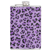 ヒョウ柄、ヒョウ柄の斑点、紫ヒョウ フラスク (正面)