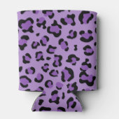 ヒョウ柄、ヒョウ柄の斑点、紫ヒョウ 缶クーラー (裏面)