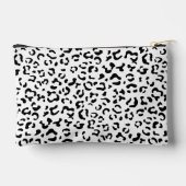 ヒョウ柄、ヒョウ柄、黒白 アクセサリーポーチ (裏面)