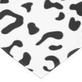 ヒョウ柄、ヒョウ柄、黒白 テーブルクロス (アングル)