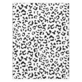 ヒョウ柄、ヒョウ柄、黒白 テーブルクロス (正面)