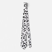 ヒョウ柄、ヒョウ柄、黒白 ネクタイ (正面)