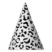ヒョウ柄、ヒョウ柄、黒白 パーティーハット (右)