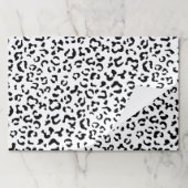 ヒョウ柄、ヒョウ柄、黒白 ペーパーパッド (折り畳み)