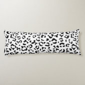 ヒョウ柄、ヒョウ柄、黒白 ボディピロー (裏面)