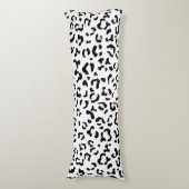 ヒョウ柄、ヒョウ柄、黒白 ボディピロー (正面縦)