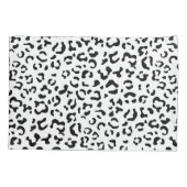 ヒョウ柄、ヒョウ柄、黒白 枕カバー (裏面)