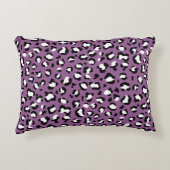 ヒョウ柄、ヒョウ模様、紫ヒョウ アクセントクッション (正面)
