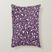 ヒョウ柄、ヒョウ模様、紫ヒョウ アクセントクッション (正面(垂直))
