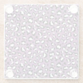 ヒョウ柄、ヒョウ模様、紫ヒョウ ガラスコースター (裏面)