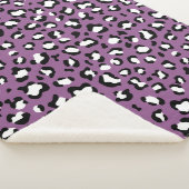 ヒョウ柄、ヒョウ模様、紫ヒョウ シェルパブランケット (3/4)