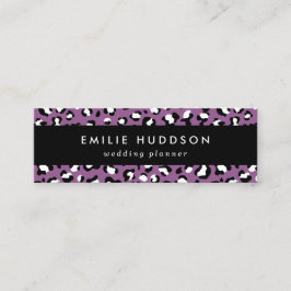 ヒョウ柄、ヒョウ模様、紫ヒョウ スキニー名刺