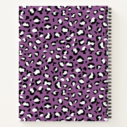 ヒョウ柄、ヒョウ模様、紫ヒョウ ノートブック (裏面)