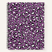 ヒョウ柄、ヒョウ模様、紫ヒョウ ノートブック (正面)