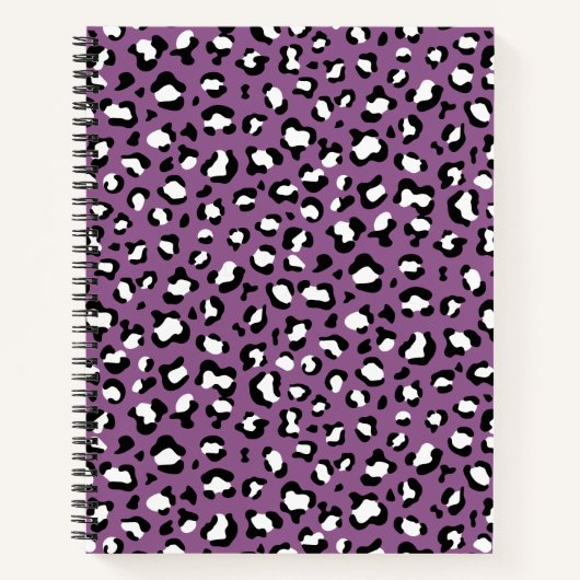 ヒョウ柄、ヒョウ模様、紫ヒョウ ノートブック (正面)