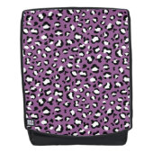 ヒョウ柄、ヒョウ模様、紫ヒョウ バックパック (正面)