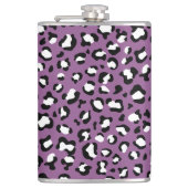 ヒョウ柄、ヒョウ模様、紫ヒョウ フラスク (正面)