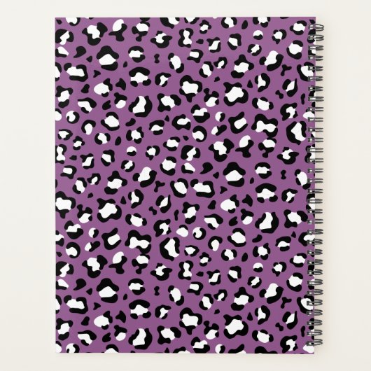 ヒョウ柄、ヒョウ模様、紫ヒョウ プランナー手帳 (裏面)