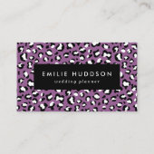 ヒョウ柄、ヒョウ模様、紫ヒョウ 名刺 (正面)