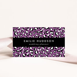 ヒョウ柄、ヒョウ模様、紫ヒョウ 名刺