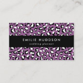 ヒョウ柄、ヒョウ模様、紫ヒョウ 名刺 (正面)