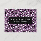 ヒョウ柄、ヒョウ模様、紫ヒョウ 名刺 (正面)