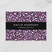 ヒョウ柄、ヒョウ模様、紫ヒョウ 名刺 (正面)