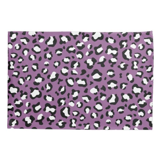 ヒョウ柄、ヒョウ模様、紫ヒョウ 枕カバー (裏面)
