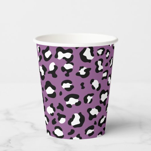 ヒョウ柄、ヒョウ模様、紫ヒョウ 紙コップ (裏面)