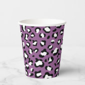 ヒョウ柄、ヒョウ模様、紫ヒョウ 紙コップ (正面)