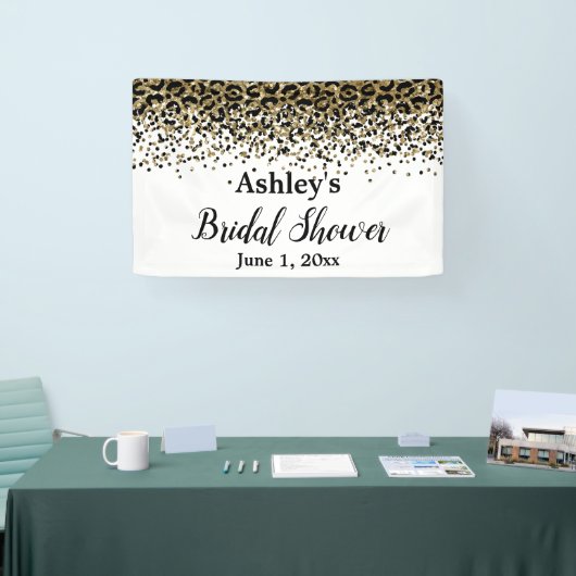 ヒョウ柄 ブライダルシャワー フォトブース プロップ フォトボックス 横断幕 (トレードショー)