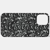 ヒョウ柄 ブラック シルバーグレー Case-Mate iPhoneケース (裏面 (横))