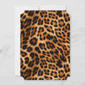 ヒョウ柄 ブラッシュピンク シック ゴールド グラム 招待状 (裏面)