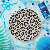 ヒョウ柄 ペーパープレート (パーティー)