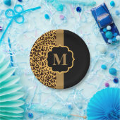 ヒョウ柄 ペーパープレート (パーティー)