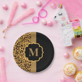 ヒョウ柄 ペーパープレート (パーティー)