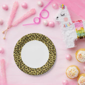 ヒョウ柄 ペーパープレート (パーティー)