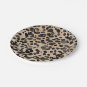 ヒョウ柄 モダン ブライズシャワー ペーパープレート (アングル)