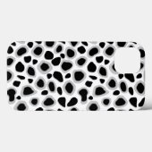 ヒョウ柄 - モノクロ Case-Mate iPhoneケース (裏面 (横))