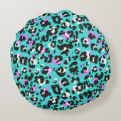 ヒョウ柄 ラウンドクッション (裏面)