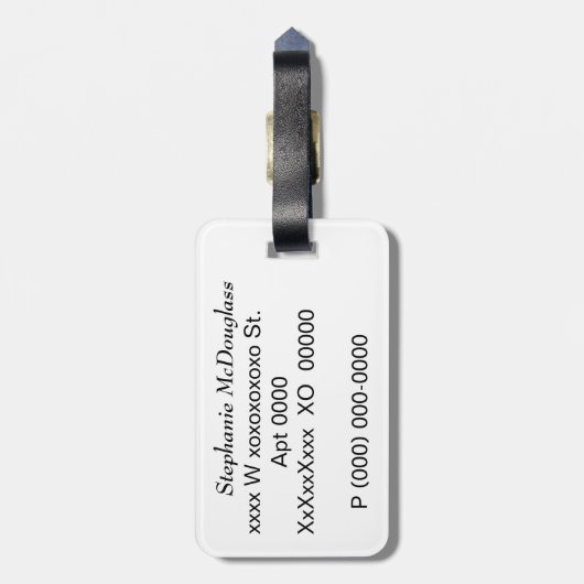 ヒョウ柄 ラゲッジタグ (裏面縦)